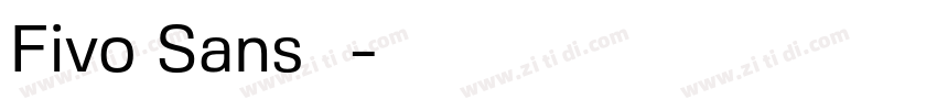 Fivo Sans 粗体字体转换